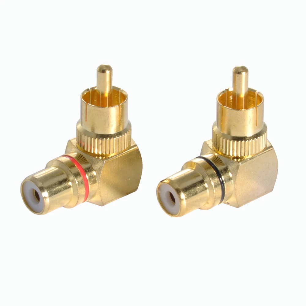

Lotus RAC male to female Lotus audio adapter AV adapter All copper gold-plated elbow 90 degree L type