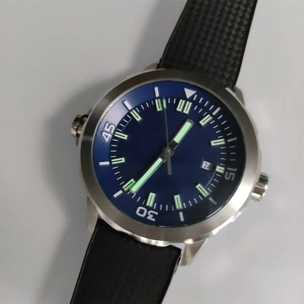 Часы мужские механические Автоматические 45 мм с стерильным циферблатом и