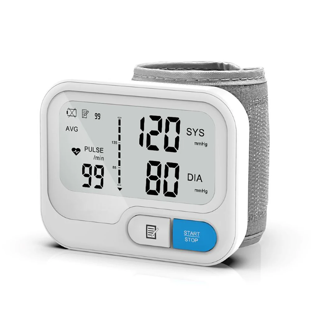 

Wrist Blood Pressure Monitor Sphygmomanometer Tonometer Practical Automatic Digital Tensiometer Heart Rate Pulse Meter Home
