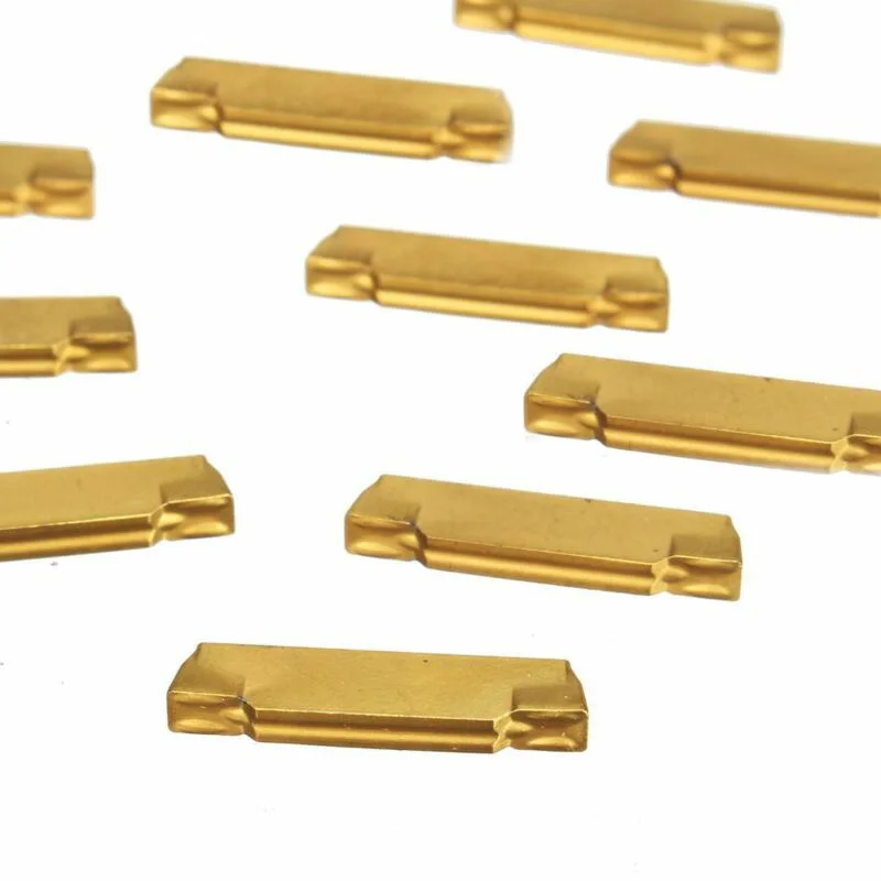

Gold Inserts Carbide For MGEHR MGIVR Slotting Tools Metalworking 10Pcs