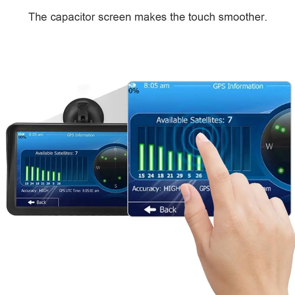 9 дюймовый автомобильный портативный 7 емкостный сенсорный экран GPS навигатор для