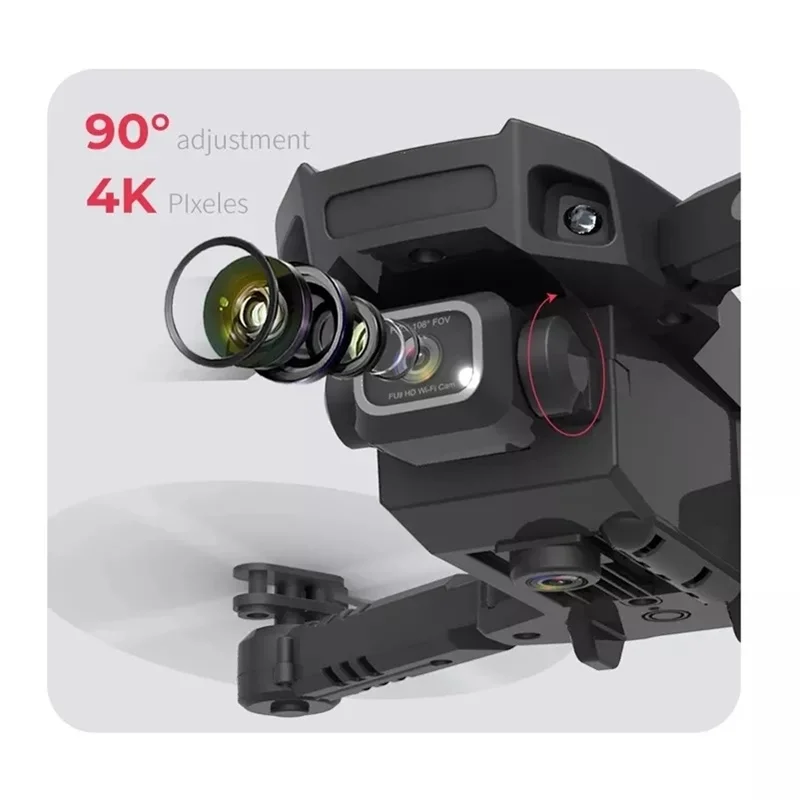 2021 HJ78 мини дрон 4k профессиональный HD двойная камерой с WIFI FPV RC вертолёт