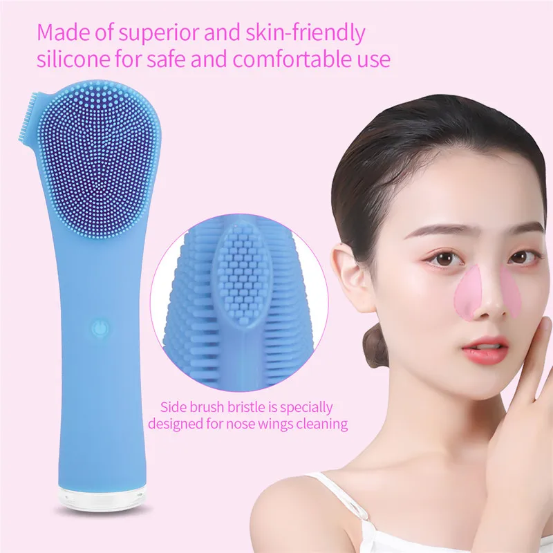 CkeyiN электрическая Очищающая щетка для лица Водонепроницаемая силиконовая
