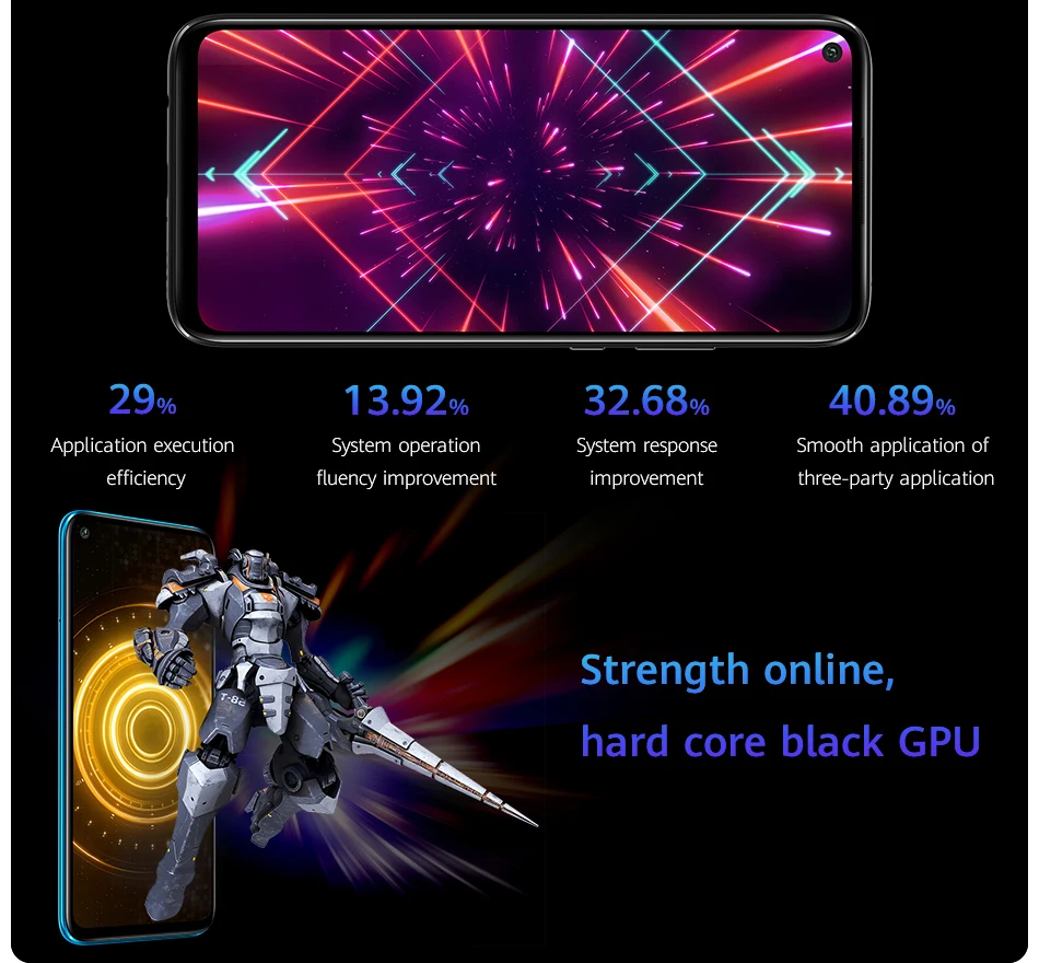 Huawei Nova 5Z 6GB 64GB мобильный телефон 6,26 дюймов Kirin 810 48MP тройной type-C мобильный телефон