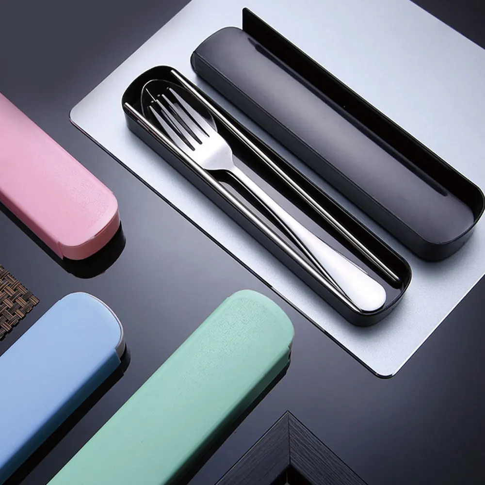 Нержавеющая сталь набор посуды для путешествий походный столовых приборов