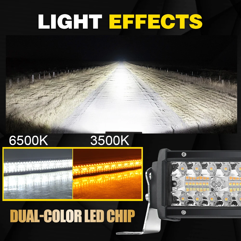 CO LIGHT 3 рядный стробоскоп светодиодный рабочий светильник 22 32 42 50 дюймов