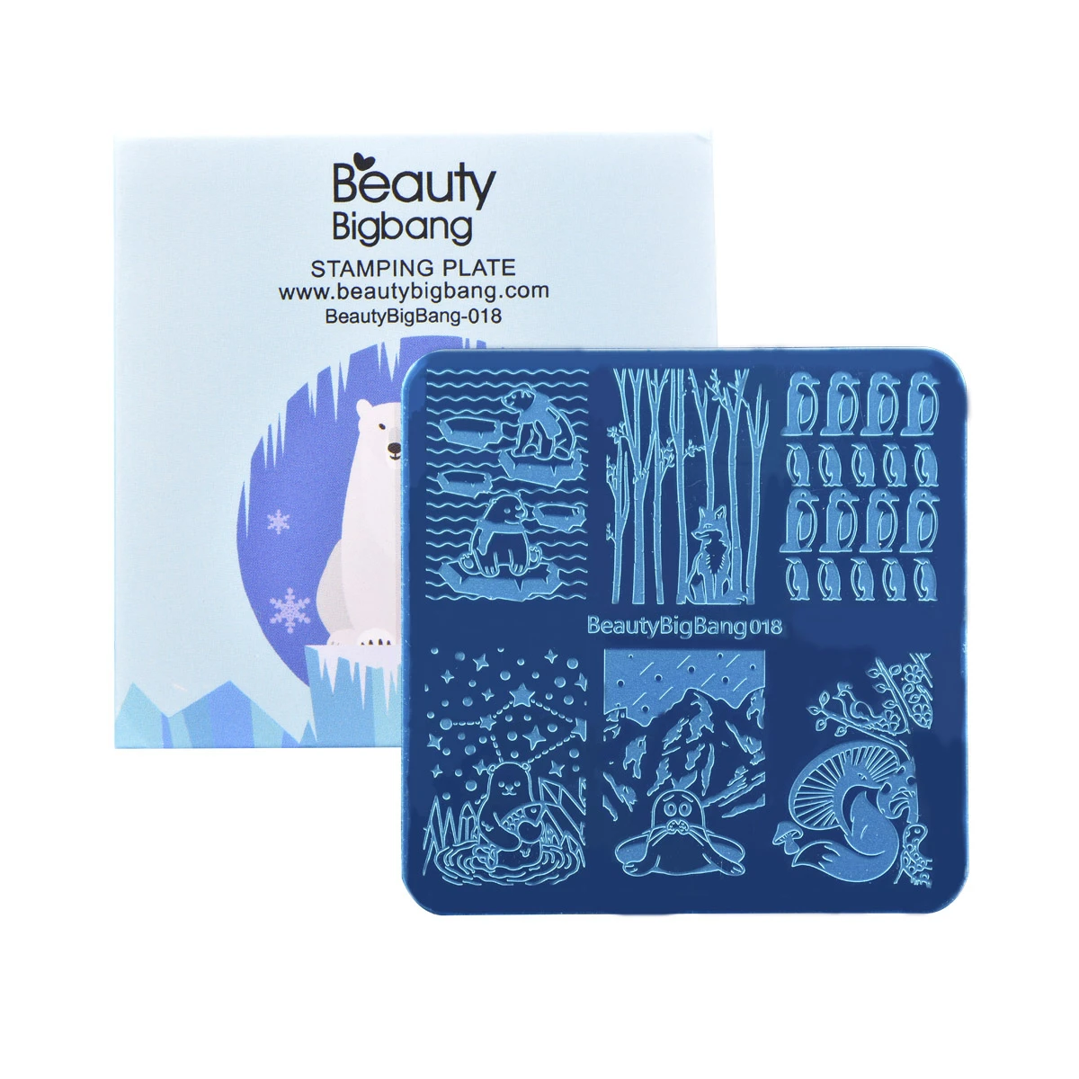 Формы для стемпинга ногтей Beautybigbang 6 см из нержавеющей стали|Шаблоны дизайна