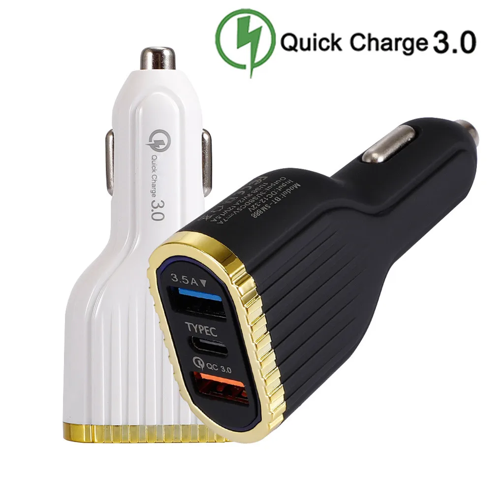 PD автомобильное зарядное устройство type C ноутбук 2 порта USB QC 3 0 для iPhone XS Высокое