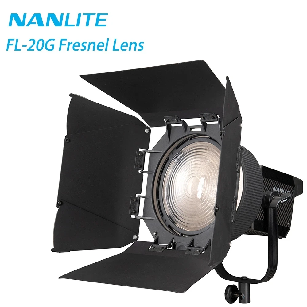 

Nanguang FL-20 Fresnel Lens with Barndoor Bowens Mount Spotlight for Nanlite Forza 300 500 Photography light accessories