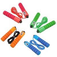 4 colors professional jump ropes with counter adjustable fast speed counting jump skip rope wire workout equipments