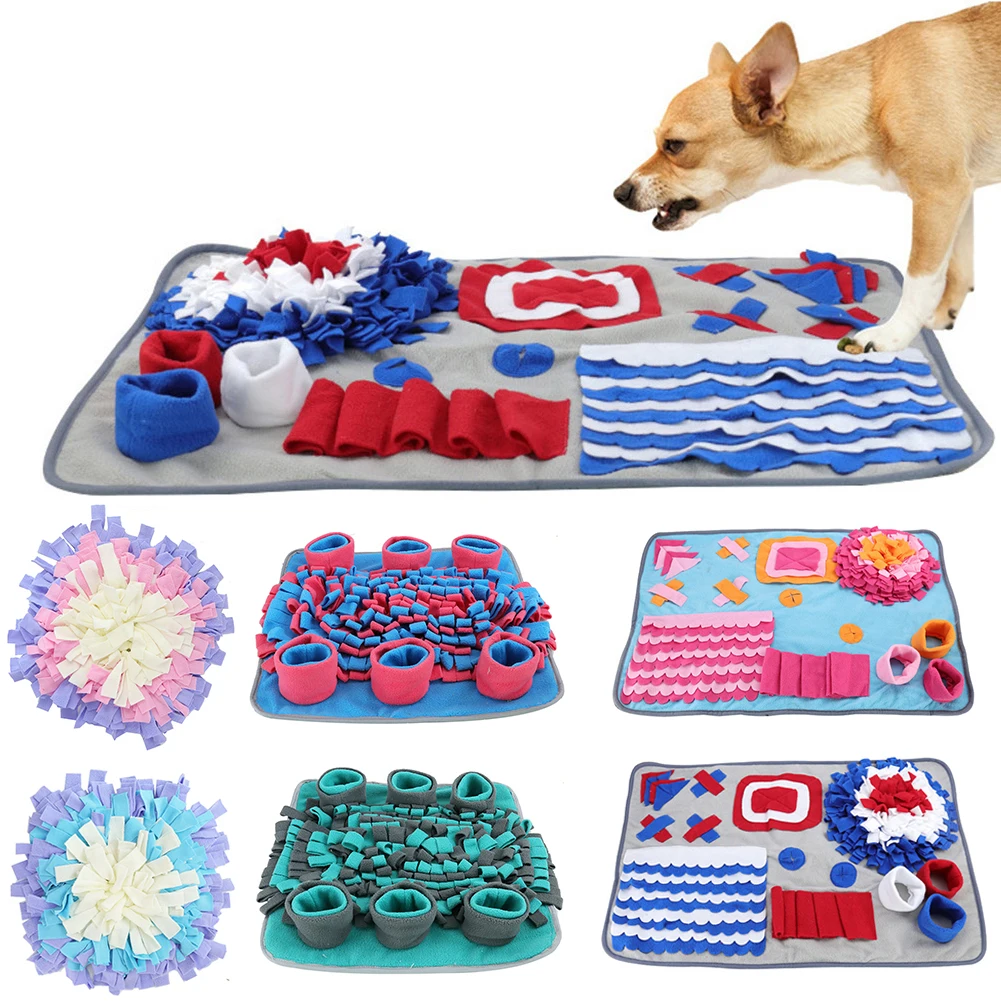 

Dog Snuffle Mat Pet Nosework Training Puzzle Toy Relieve Stress Puppy interactive Sniffing Blanket Anti Choke Pets Feeder Pad
