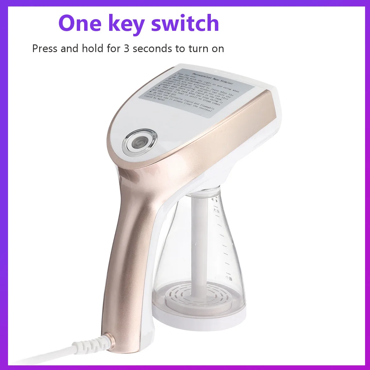 110/220V 1200W 250ML Portable disinfection Nano atomizing sprayer with Spray Gun Steam purifies air sterilizing For Home Garden |