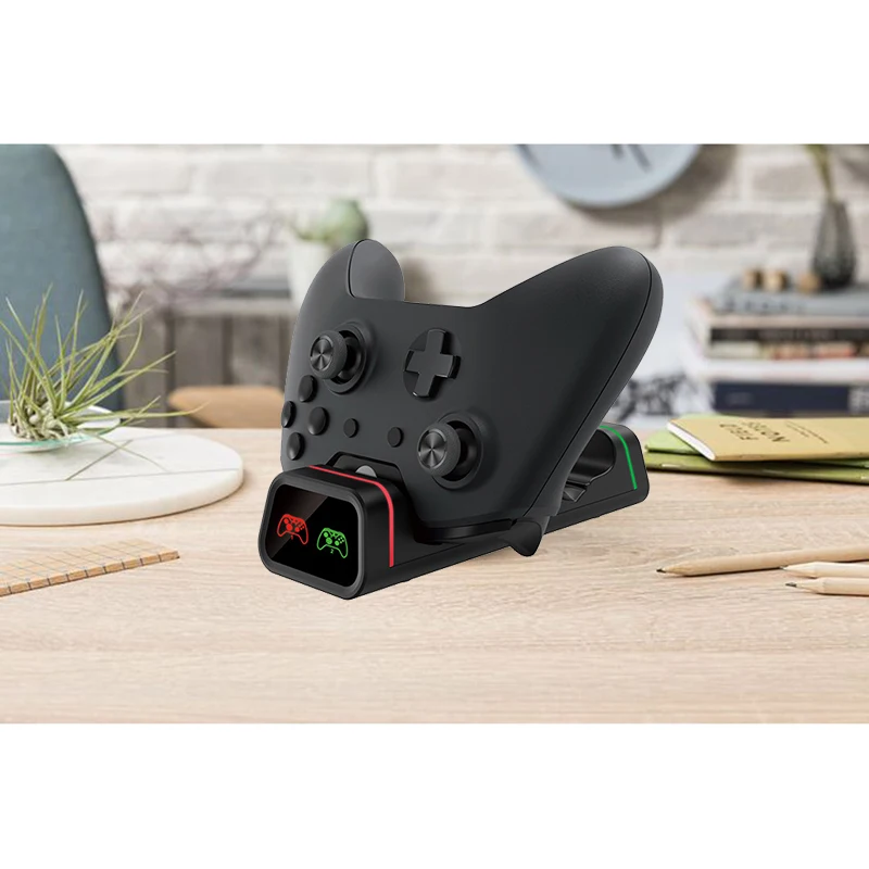 Док станция для зарядки контроллера с двумя зарядными станциями Xbox One/Slim/Elite и