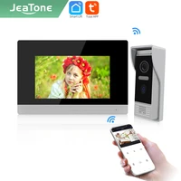 jeatone tuya smart 7 inch wifi video intercom door phone ip wireless monitor home security system night vision ahd camera