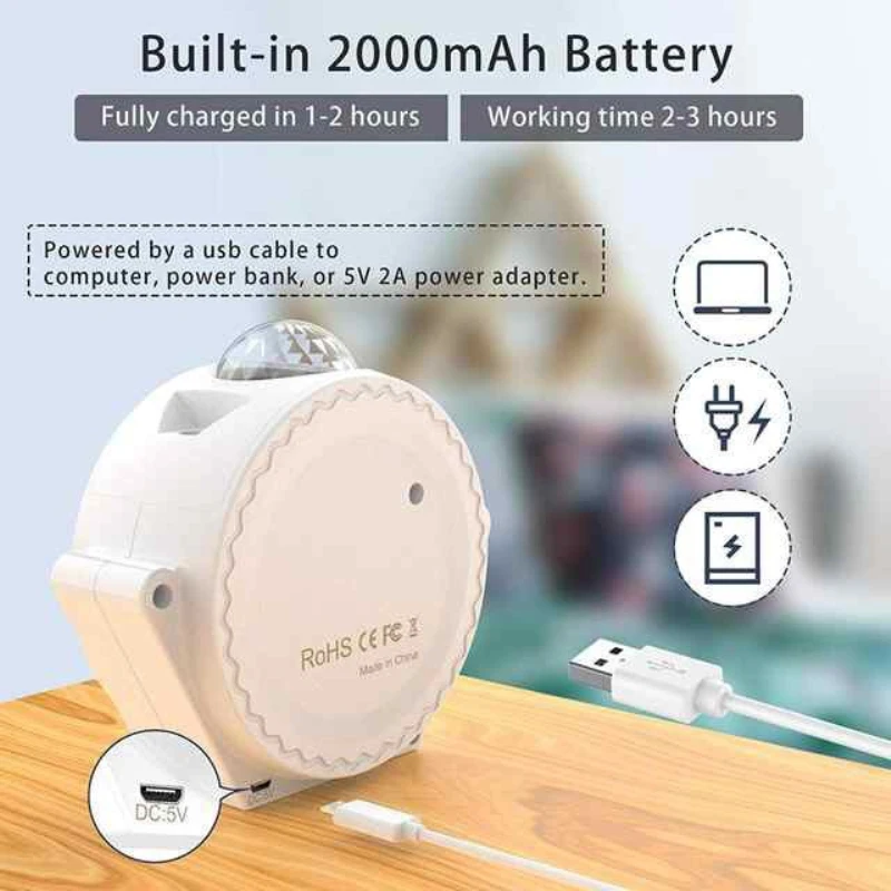 

Starry Sky Projection Lamp Led Touch Voice Control Smart Bluetooth Music Sky Star Lamp Usb Charging 6 Color Children Night Light