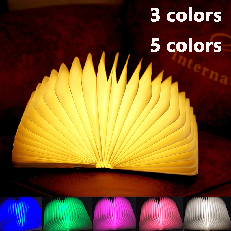 

Книжная Светодиодная лампа с деревянным/полиуретановым покрытием, 5 цветов