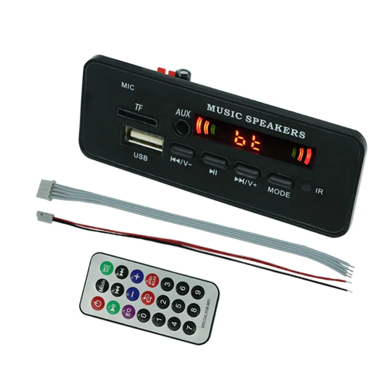 Bluetooth MP3 WMA декодер DC 5 в 12 В плата аудио модуль поддержка USB TF AUX FM автомобильный