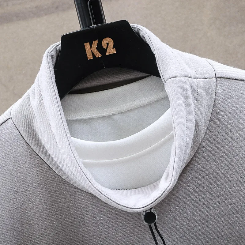 

Mens Crewneck Sweatshirt Men Spring New Fashion Oversized Print Streetwear Sweatshirts Patchwork Hoodie Loose Sweatshirt For Men