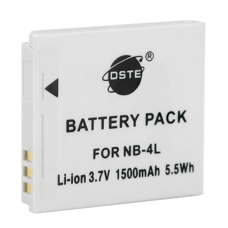 2 шт. 1500 мАч 3 7 V NB-4L DSTE NB4L Батарея Зарядное устройство для Canon IXUS 40 30 50 55 S5 WA60 TX1 DS4 SD960