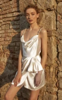 new fashion style slim sleeveless halter stretch mini dress 2020 summer women dress white spaghetti strap dress