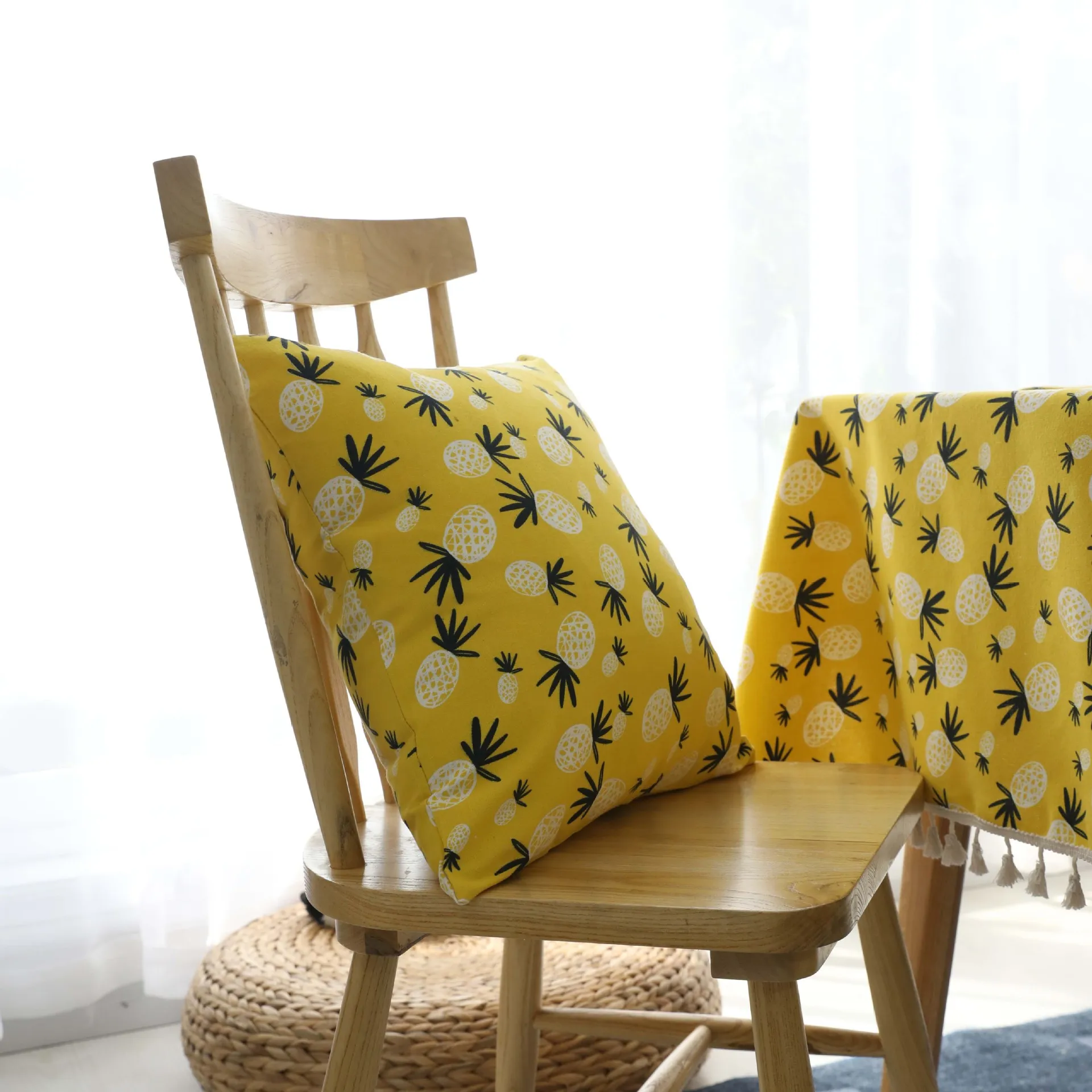 Простая скатерть из хлопка и льна с гордой розой Настольная креативная принтом