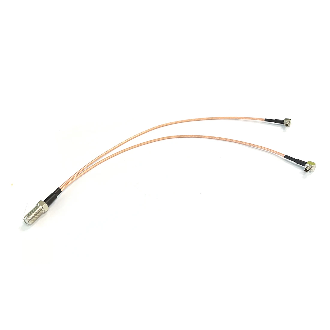 

New RG 316 Coax Cable F Type Female To 2x TS9 Right Angle Y type Combined Splitter Pigtail Wholesale 15cm/30cm/50cm