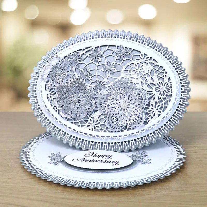 Металлические пресс формы прямоугольные овальные и кружевные цветы для