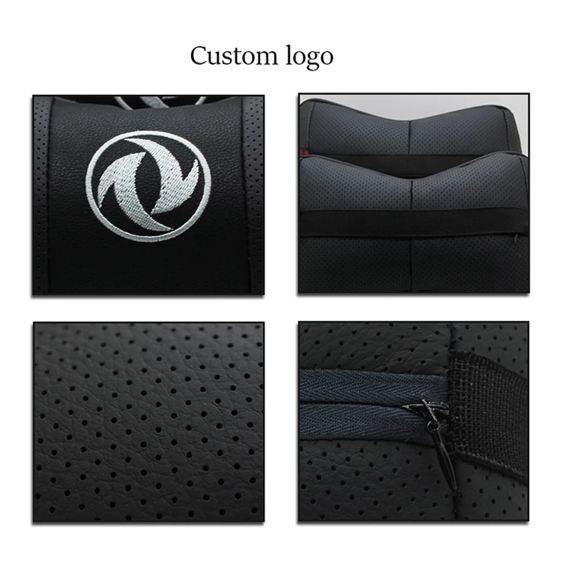 2Pcs Car Neck Pillow Genuine Leather Pillows Cushion Seat Head rest protection Resting pillow For Audi kia Most cars | Автомобили и