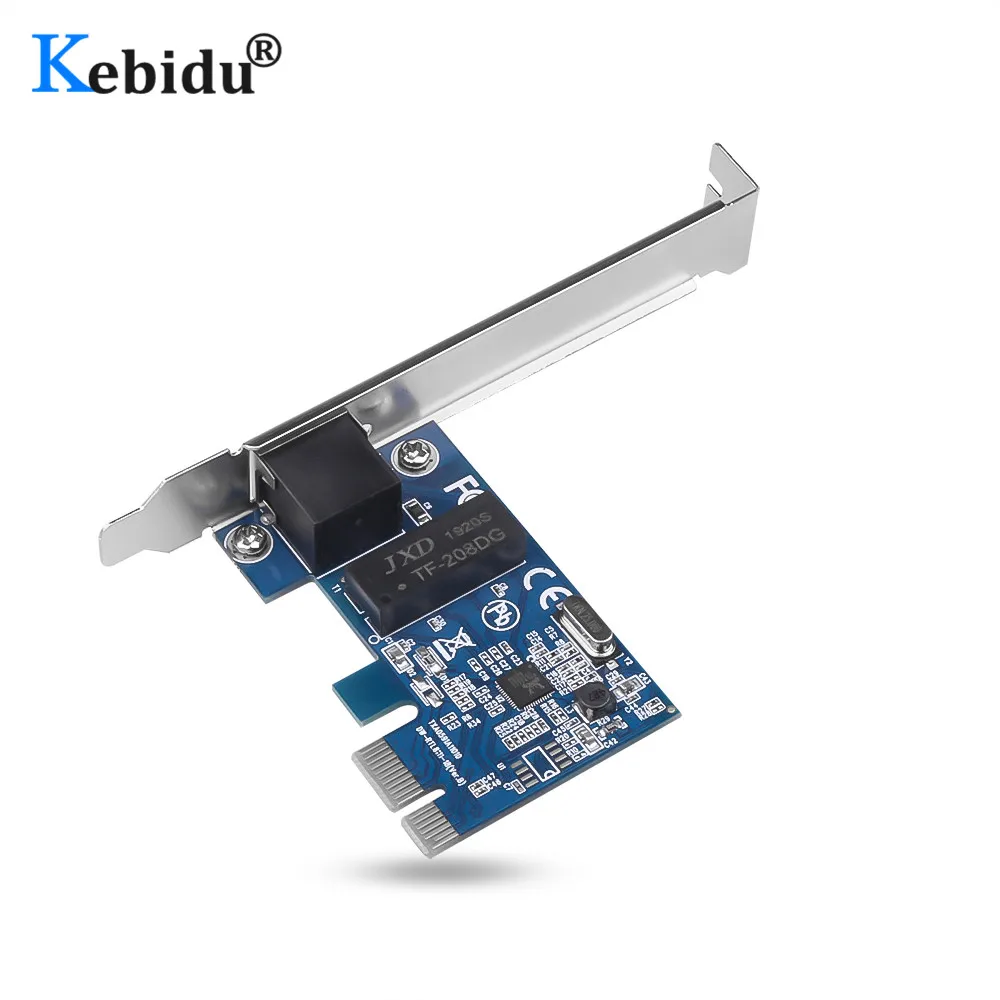 1PCS 1000Mbps Gigabit Ethernet PCI Express PCI-E Network Card 10/100/1000M RJ45 LAN Adapter Converter For Desktop PC | Компьютеры и