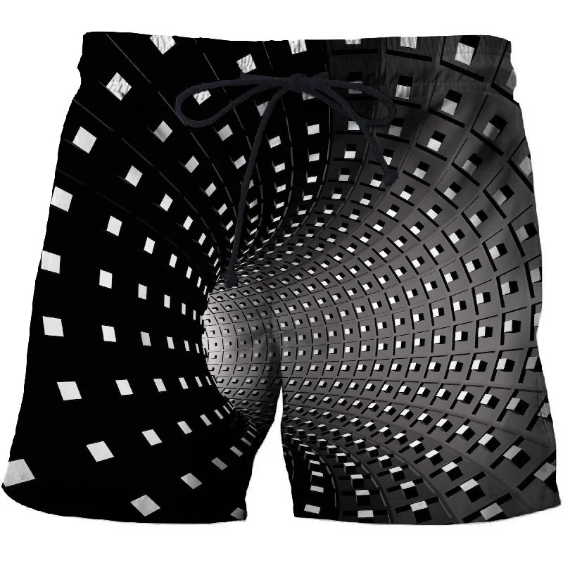 STK-229 Летние мужские Пляжные штаны с дырками и 3D зелеными дырками, модные мужские шорты для купания, штаны для серфинга - Цвет: STK-229
