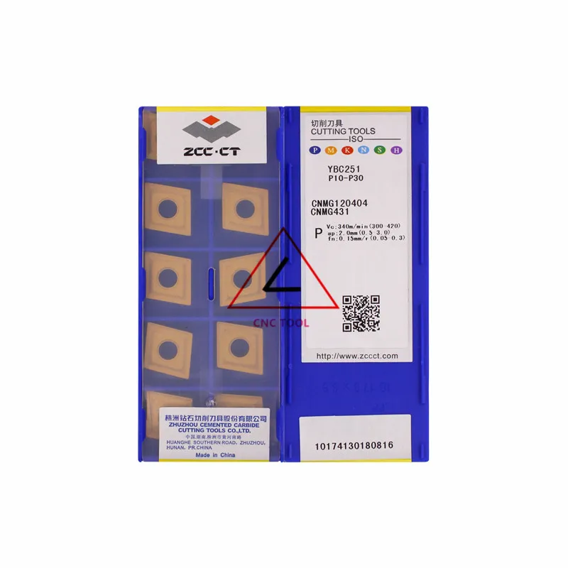 

CNMG120404 YBC251 10 шт. оригинальные китайские поворотные вставки ZCCCT
