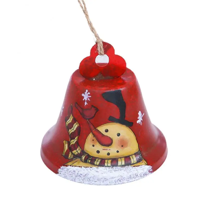 Новогодняя железная декоративная подвеска в виде большого колокольчика