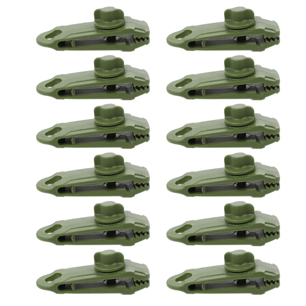 

12pcs Windproof Tarp Clips Outdoor Camping Tent Clips Nylon Awning Clips