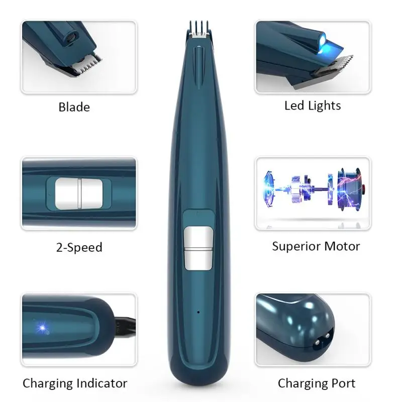 

Low Noise Electric Dog Grooming Clippers Cordless Cat And Small Dogs Clipper Pet Trimmer For Trimming The Hair Around Paws