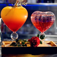 200 240ml creative heart shaped cocktail glass transparent glass cup beer vodka brandy bar restaurant club drinkware decorations