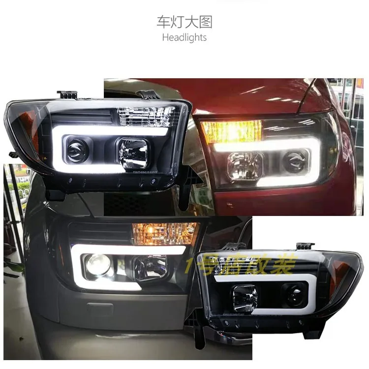 AKD автомобильный Стайлинг для Toyota Tundra фары 2007-2013 Tundra светодиодный фонарь DRL дальнего ближнего света светодиодный ксенон Головной фонарь аксессуары