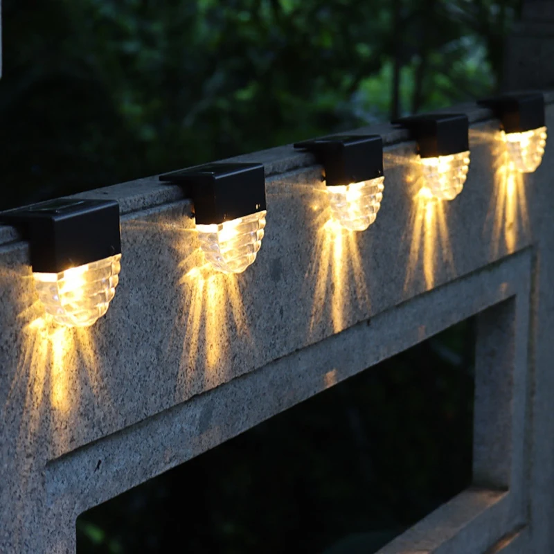 

Colorful Warm Light Dual Mode Solar Deck Lights, LED Solar Ladder Lights for Outdoor Terrace Steps and Passages Lights
