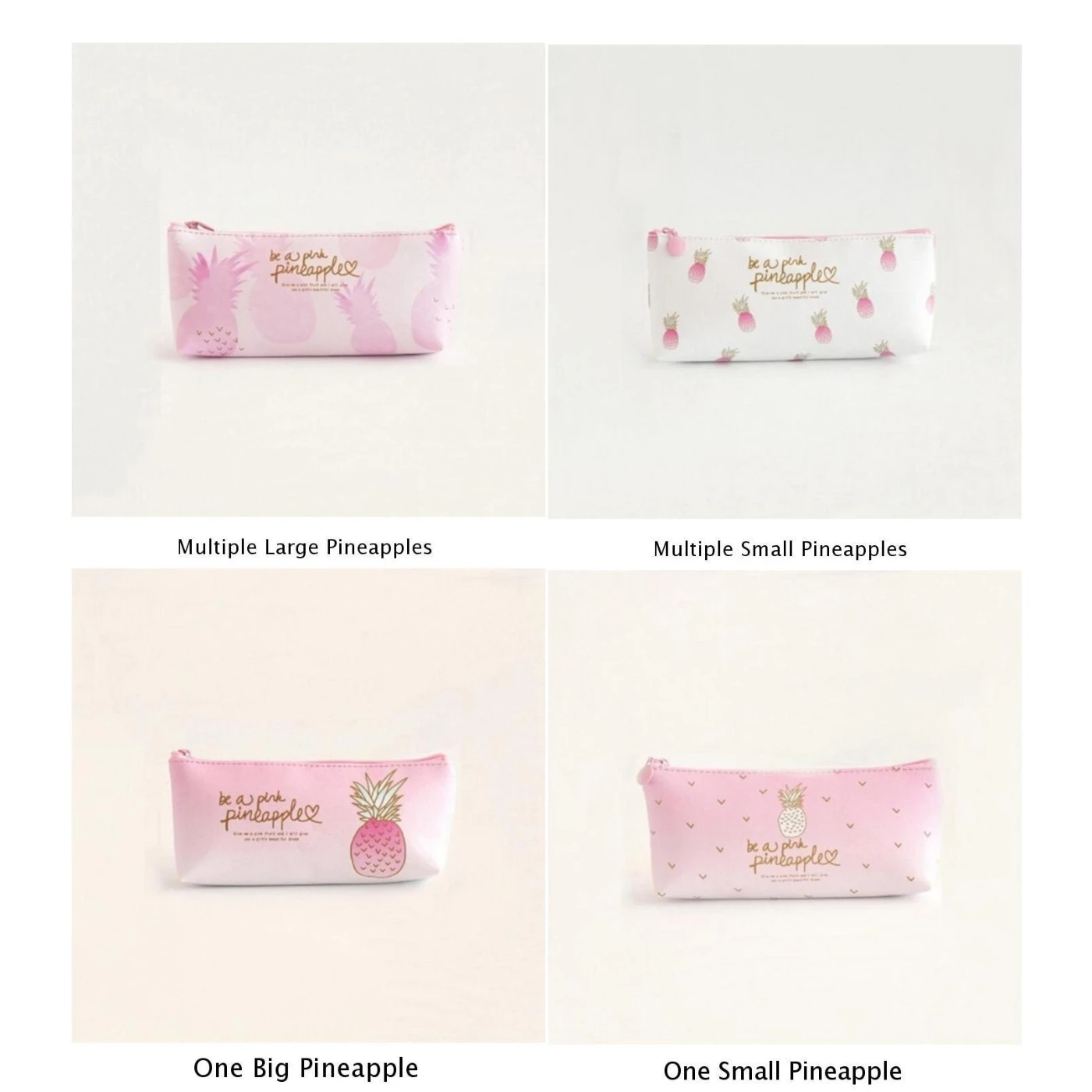 Girls Pencil Storage Bag School Cute Fruit Pineapple Pattern Case Stationery New |
