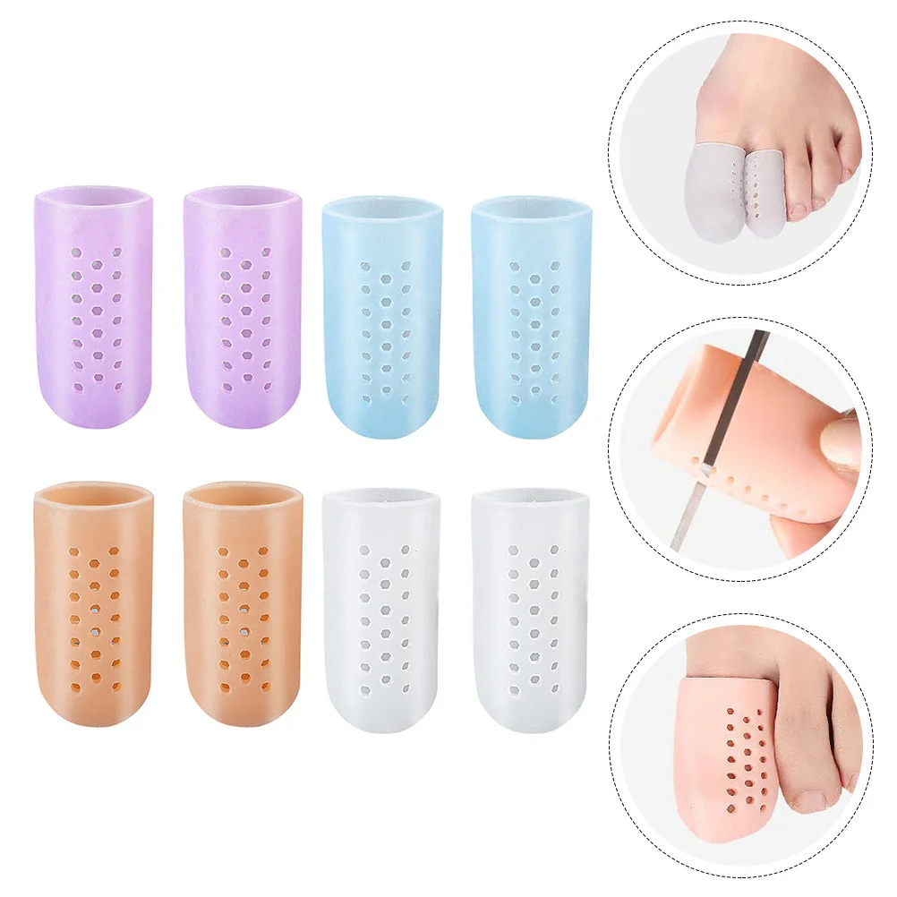 

8Pcs Practical Wearing Heel Anti-wear Design Holed Toe Protection Cover