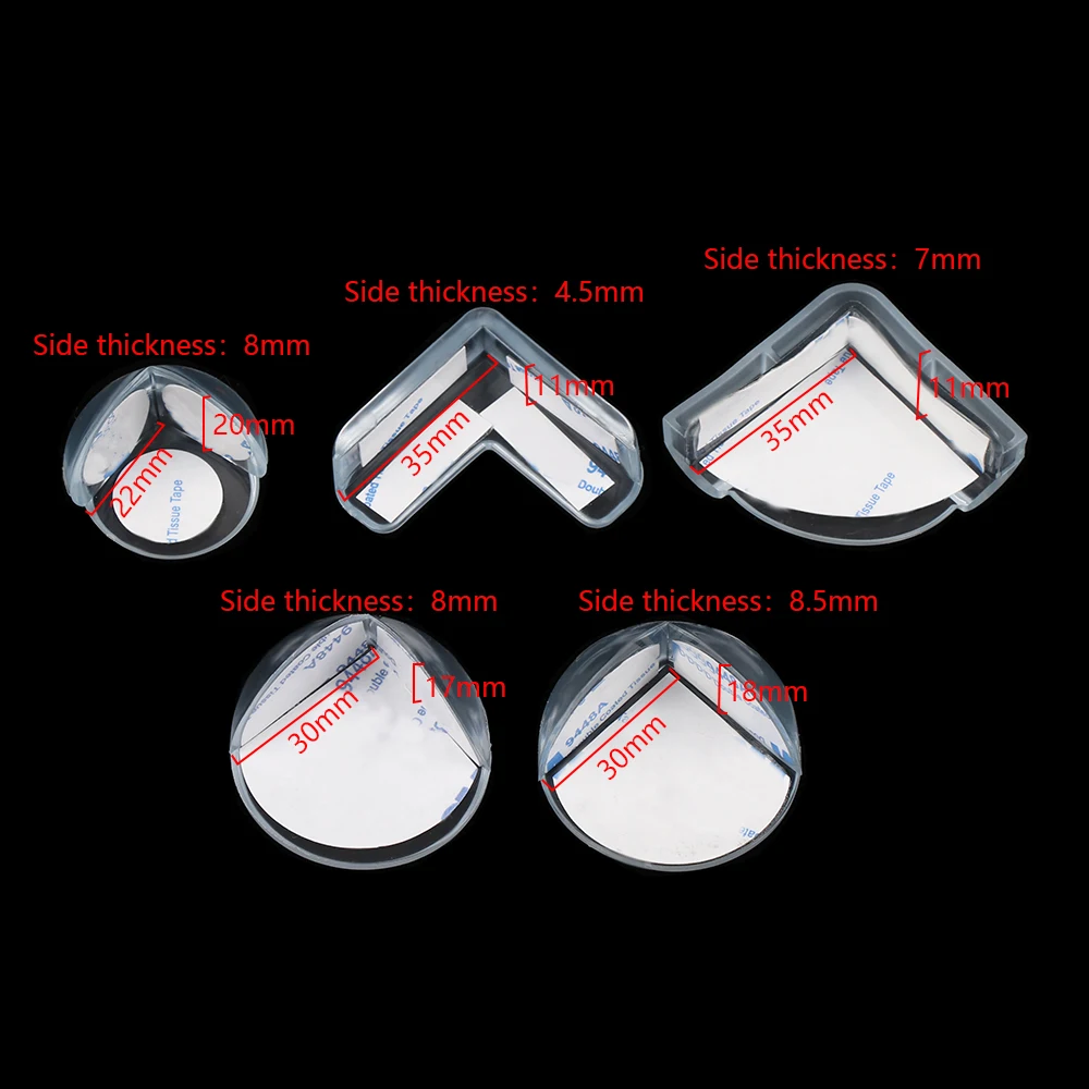 4 шт. детская мягкая силиконовая Прозрачная защитная угловая накладка на угол