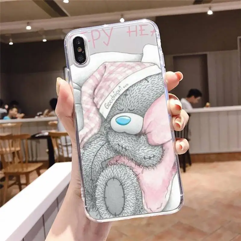 

Tatty Teddy bear Cute doll Phone Case Transparent soft For iphone 5 5s 5c se 6 6s 7 8 11 12 plus mini x xs xr pro max