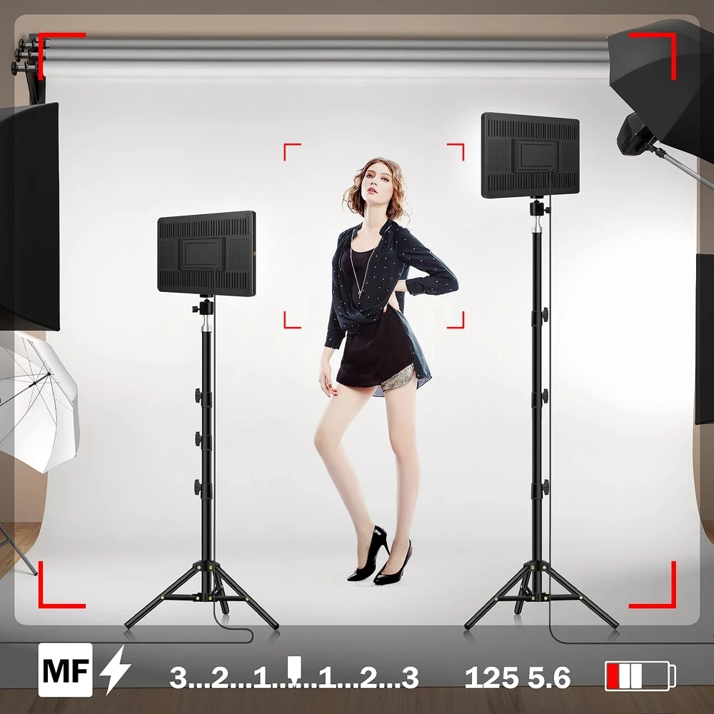 

LED Lighting Panel Remote Control Video Light with Stand for Photography Studio taking Photo Video Filming Live Streaming