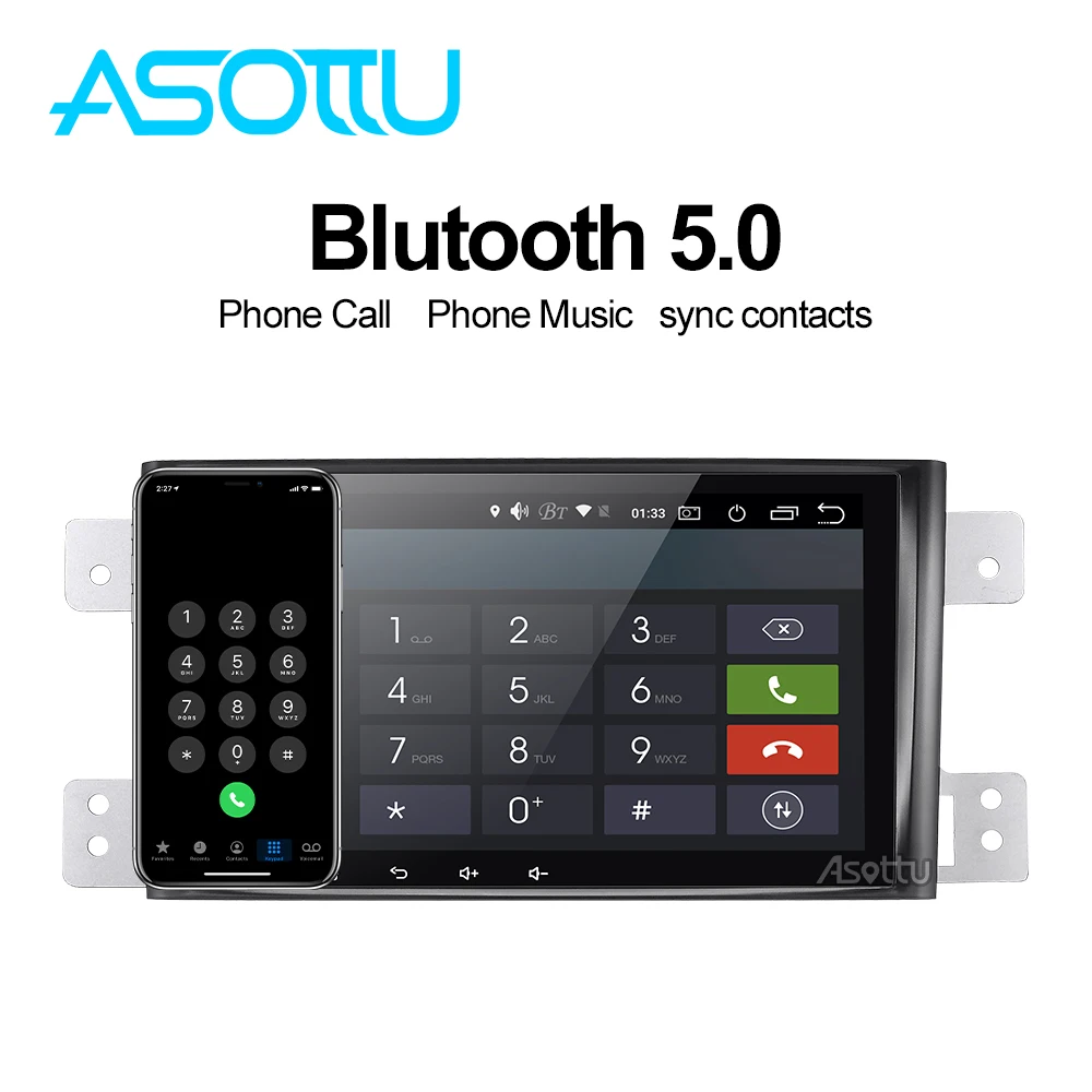 Asottu SU601 Android 9.0 PX6 car dvd for Suzuki Grand Vitara 2005-2012 multimedia headunit GPS Radio gps player stereo