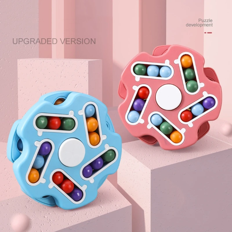 

1PC Gyroscope Puzzle for Baby Learning Crawling & Exploring Toys Brain Game Interactive Anti-Stress Magic Bean Cube Toys