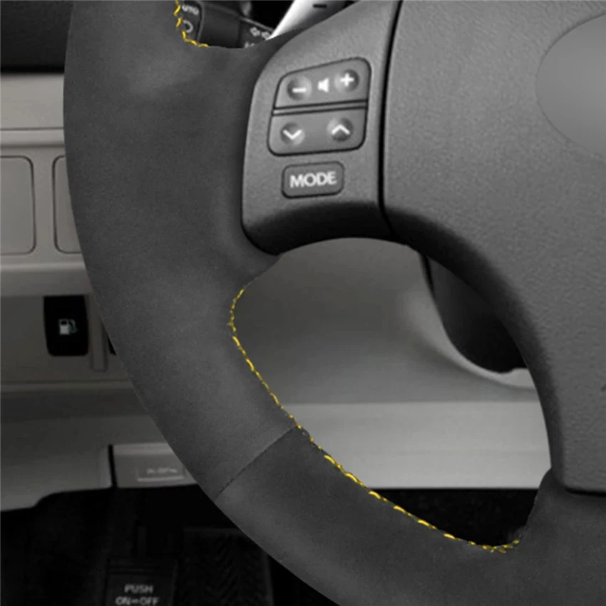 

LQTENLEO Black Suede Hand Sewing Car Steering Wheel Cover For Lexus IS IS250 IS250C IS300 IS300C IS350 IS350C F SPORT 2005-2011