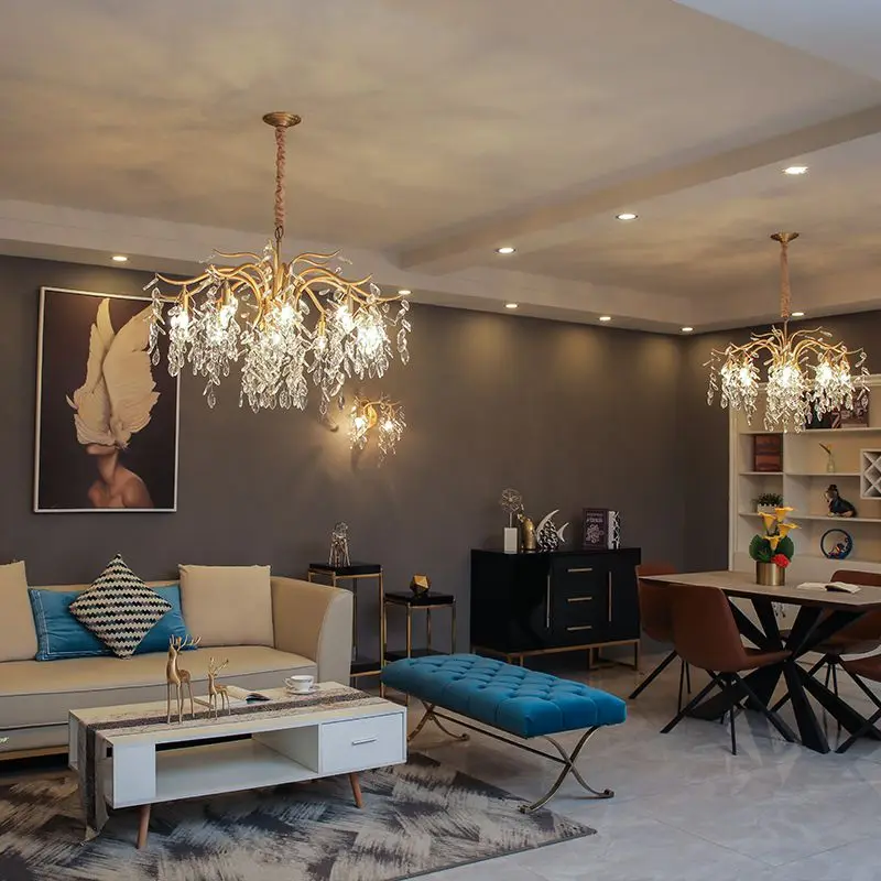 Хрустальные люстры K9 2020 Золотая люстра светильник Подвесная лампа кристальный