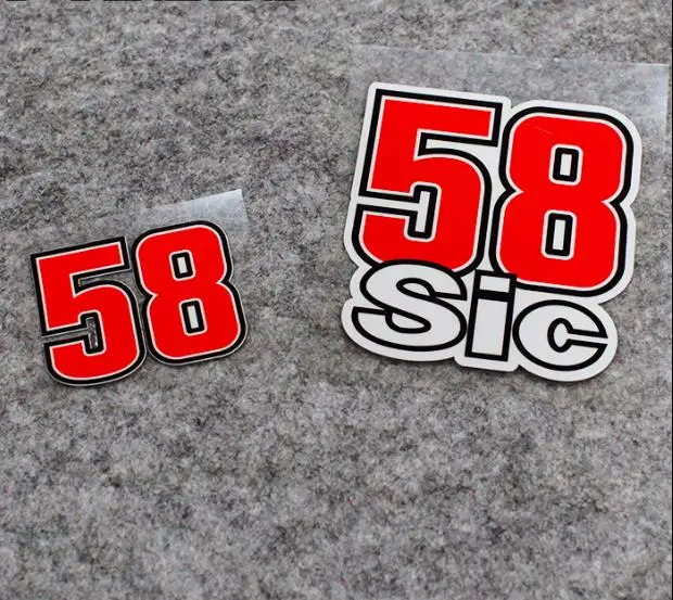 Виниловые наклейки Marco Simoncelli 58 Sic на Мотогонки мотоцикл аксессуары для скутера