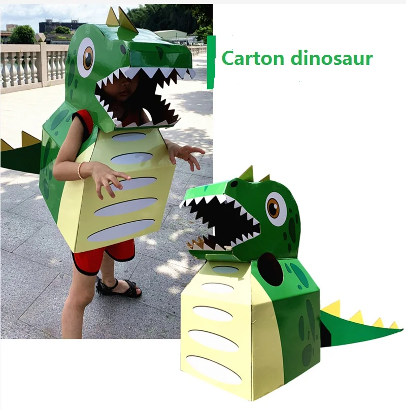 Детские картонные коробки с динозаврами переносные для одежды коробка ручной