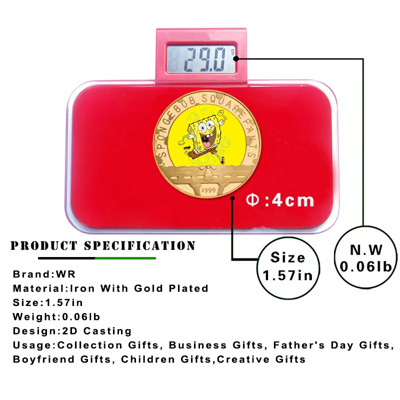 Набор позолоченных юбилейных монет аниме США с держателем для оригинальный