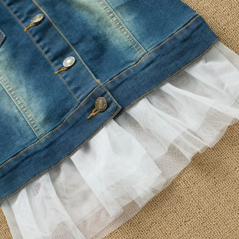 Детская джинсовая куртка с отложным воротником осень 2019 | одежда и обувь